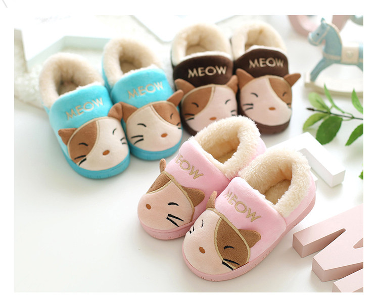 Pantoufles enfants en suède pour hiver - semelle plastique - Ref 1018252 Image 34