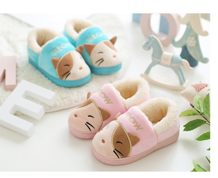 Pantoufles enfants en suède pour hiver - semelle plastique - Ref 1018252 Image 30