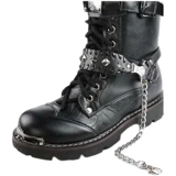 Черный мужской аниме, потому что Harley Hip Hip Hip -Hop Bar Steam Punk Punk Pranty Fashion Boots Chain Chain Tide Steel Cool Winter Chaine Chain
