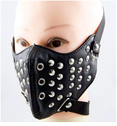 Трендовый аксессуар, красная медицинская маска с молнией, в стиле панк