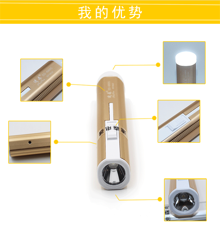Speed ​​Sen led sạc pin nhỏ ngoài trời Đi bộ đường dài cắm trại đêm câu cá nhà khẩn cấp chiếu sáng đèn pin dã ngoại