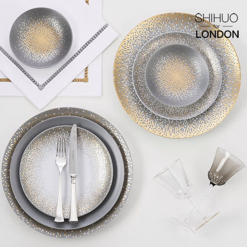 French Haviland imports Souffle light luxury spot dining room dessert dish cereal cup pot