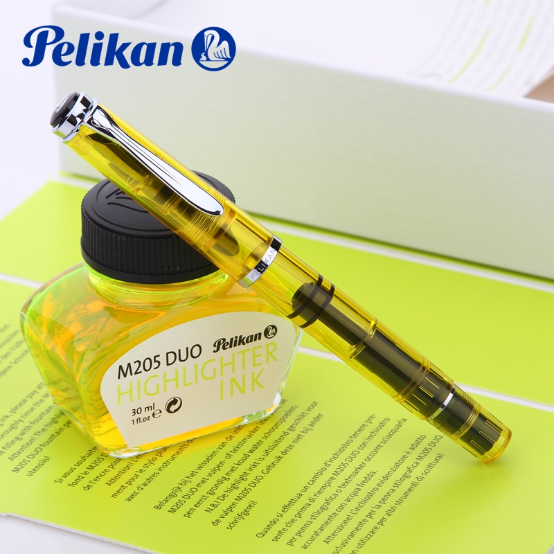 (Buy 2 get 1 free)Germany Pelikan M205 Fluorescent pen ink set gift box spot free pen case