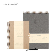 sketchBOOK 道林双线圈速写本80页张纸a3-8k a4-12k复古简约涂鸦空白可撕笔记本子记事本学生写生工作草稿纸画画文具用品