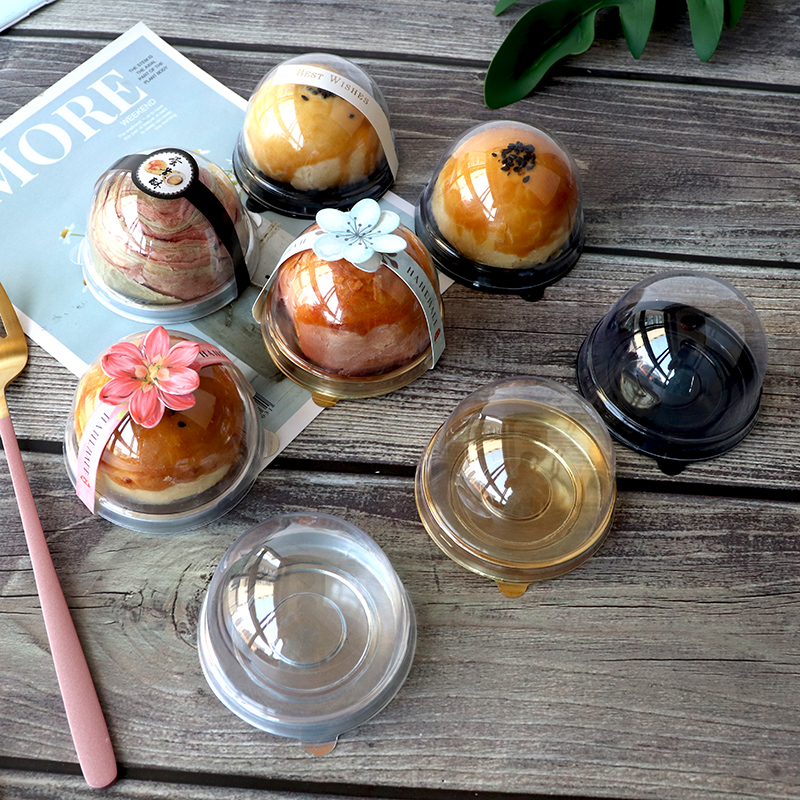 Round spherical plastic suction egg yolk crisp box 50 Moon Cake Packaging Boxes Month Cake Box Multi egg yolk crisp packaging box