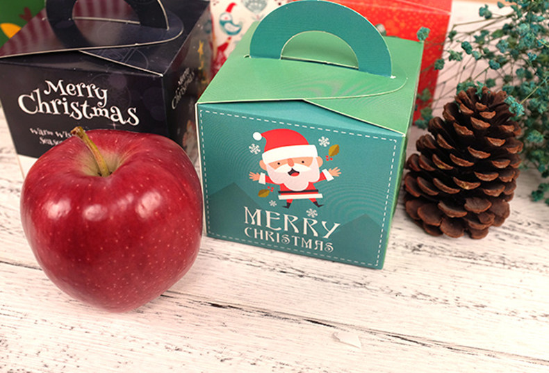 Рождество яблоко коробка спокойствие коробка портативный подарочные коробки печенье сахарница Западный десерт коробка маленькие яйца Корт -коробка 10 только 