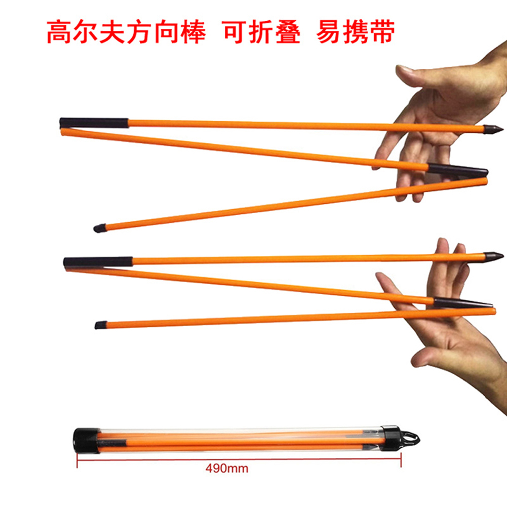 Golf Direction Bar Foldable Standard Reference Bar Corrector Practice Rod Multi - Function Trainer 2