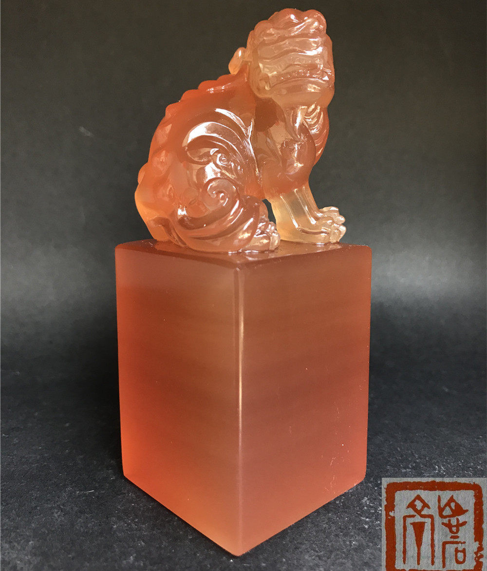 Forget Stone Pavilion Seal Engraving Seal Golden Fields Yellow Seal Indonesia Gold Water Freeze Ancient Beast button Chapter Collection to play the finished article