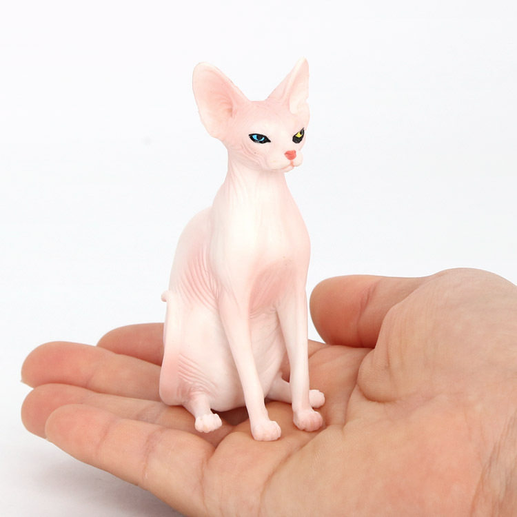 Sphinx Canada Hairless Cat Doll Resin Model Ornament Desktop Gift Furniture Ornament
