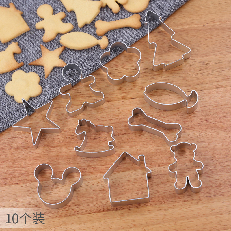 Home Cookie Baking Sugar Cream Cranberry Biscuit Baking Mold kit Cubic Cartoon Pineapple Crisp pastry heart impression