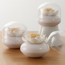 Toothpick box home creative personality toothpick tube dining room living room high-grade toothpick cans simple cotton swab storage box Restaurant