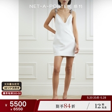 [Discount] [Same style as celebrities] Area Women's V-neck Small White Dress with embellishments NAP Pote