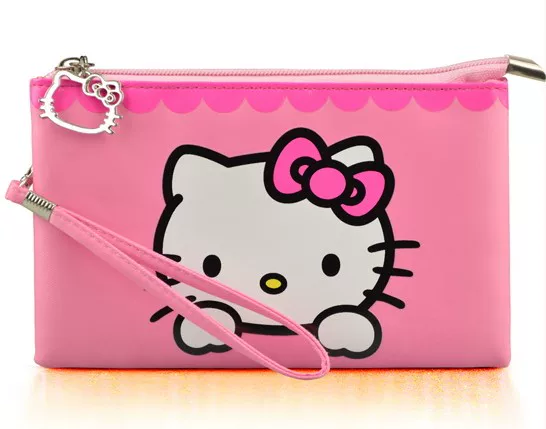 Прямоугольная сумочка-подкладка Hello Kitty, мультяшная небольшая клатч-кошелек, водонепроницаемая сумка
