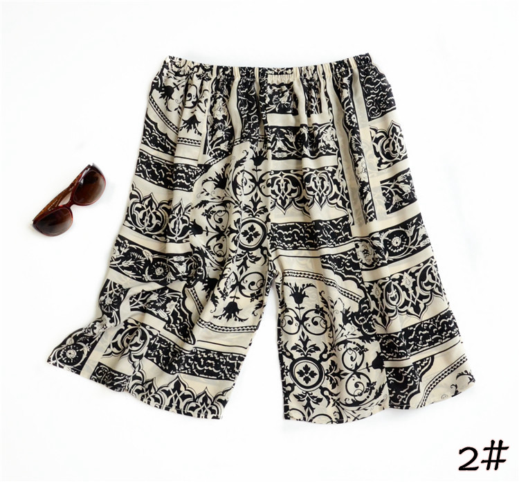 Con tằm bé lụa bảo tàng silk silk tinh khiết lụa XL bãi biển quần quần short lớn quần ngủ thoải mái nhà 	quần đi biển giá sỉ	