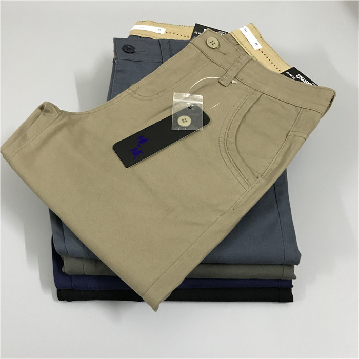 Quần âu màu sắc đơn giản Quần mỏng nam thanh niên Quần cotton thẳng châu Âu và Mỹ Quần nam màu đen quần siêu co giãn - Crop Jeans quần jean nam đẹp