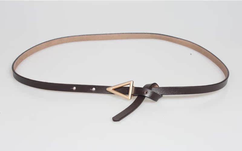 Fashion Triangle Leather Thin Belt Wholesale display picture 9