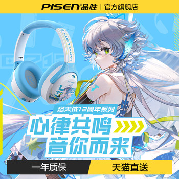 Pinsheng Luotianyi Over-Ear Bluetooth Headphones Wireless Noise-Canceling Anime Collaboration