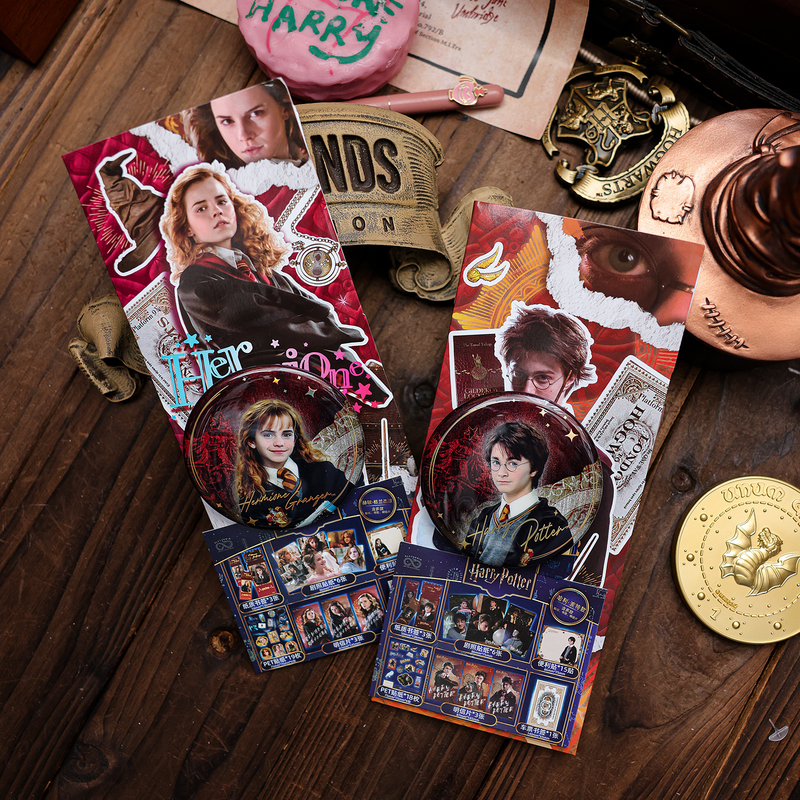 Official Harry Potter Movie Commemorative Ticket Holder Set, Official Stickers, Postcard Collection, Hermione Official Harry Potter Movie Commemorative Ticket Holder Set, Official Stickers, Postcard Collection, Hermione