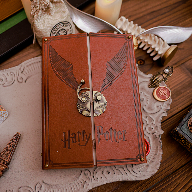 Authentic Harry Potter Golden Snitch Notebook with Alloy Lock, Hardcover Planner, Hogwarts Journal