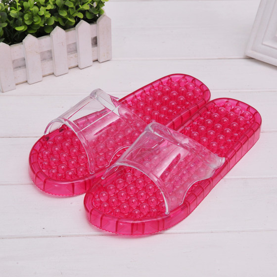 Bathroom slippers for women summer bath massage foot massage home indoor non-slip thick-soled plastic couple sandals slippers for men