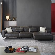 Nordic fabric sofa Small apartment three-person down latex living room complete modern simple corner sofa combination