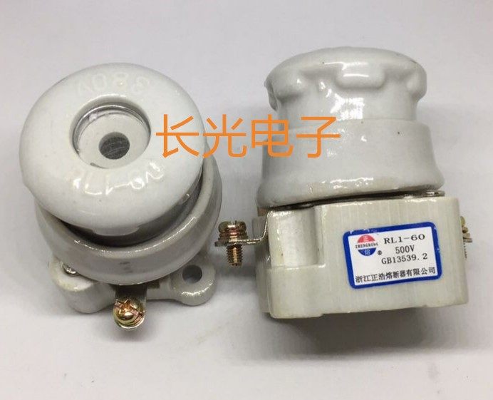 RL1-60 spiral ceramic fuse base 380V three-phase fuse holder fuse body insurance tube base