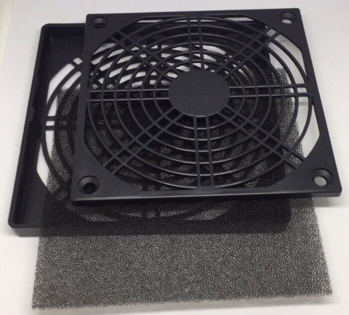 Fan protection mesh black 12cm 3 in 1 plastic dust net 120*120mm 3 in 1 net