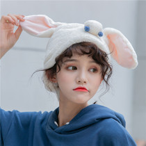 Peijin imitation rabbit hair scarf female autumn and winter sweet cute cute long-eared rabbit plush small scarf scarf