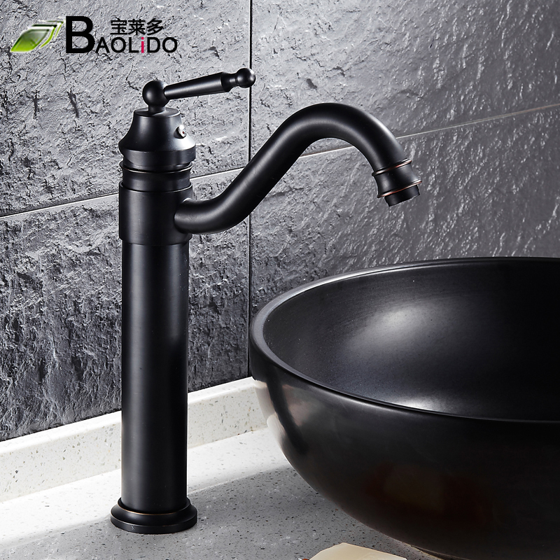 All-Copper Black Antique Faucet, Vintage Retro Washbasin Faucet, Hot and Cold Water Faucet for Bathroom, Household Black Single-Hole All-Copper Black Antique Faucet, Vintage Retro Washbasin Faucet, Hot and Cold Water Faucet for Bathroom, Household Black Single-Hole