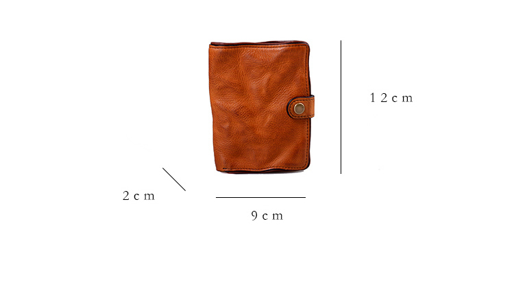 Ví nam da ngắn phần dọc thanh niên da đầu tiên da thực vật da rám nắng clip thẻ gói da mềm handmade ví retro - Ví tiền ví cầm tay nữ mini