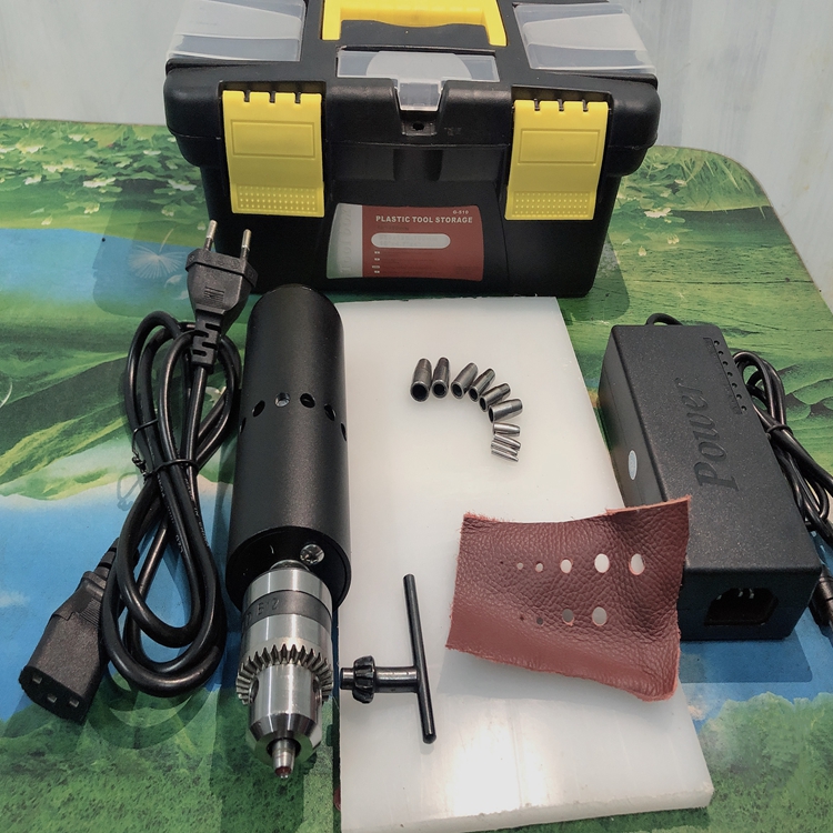 Handmade DIY leather electric punching machine saves effort punching round punching hole hole hole hole hole hole leather set