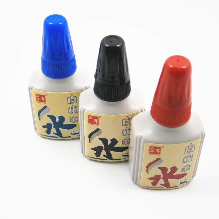 Five thousand years W-020 whiteboard pen ink refill liquid erasable pen water black blue red 28ml