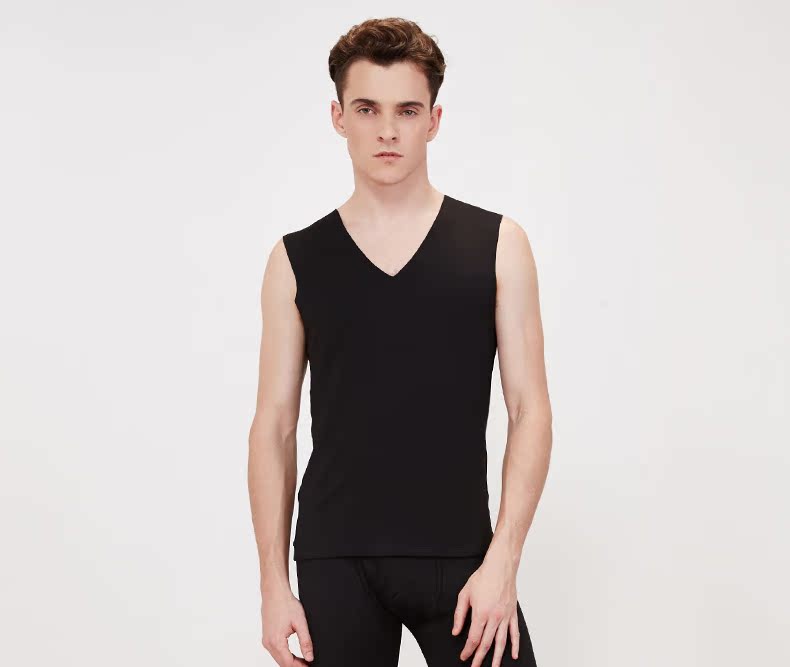 Dây tóc chim ấm áp áo vest nam không có dấu vết đau lòng Cửa hàng kinh doanh cashmere cashmere không tay áo mùa thu đông áo lót nam đẹp