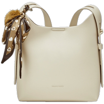 Zhuoshini Large Capacity Bucket Bag Womens New Silk Scarf Single Shoulder Underarm Bag Textured Crossbody Bag Fashion Commuting Womens Bag