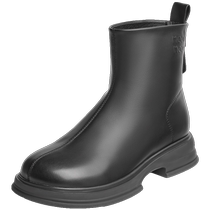 Zhuoshini thick-soled British-style Martin boots for women 2024 autumn and winter new style small back zipper short boots slim boots