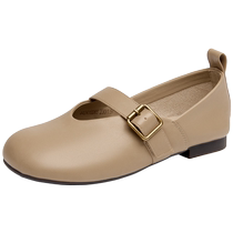 Zhuo Shini simple shoes for women 2024 spring and autumn new soft-soled round-toe Mary Jane shoes Korean version fairy style beanie shoes