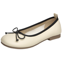Zhuo Shini French gentle shallow-mouthed single shoes for women 2024 autumn new bow-tie temperament slip-on soft-soled shoes