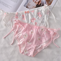 Anchao Summer thin lady Underpants pure desire sexy lace adorable maiden wind sweet and beautiful triangular trouser head cotton crotch