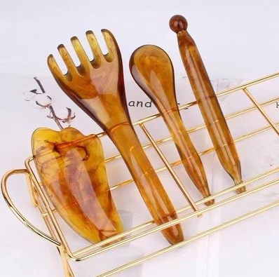 Resin head therapy comb head massager three-five-claw shoulder meridian grasping head artifact acupoint pulling tendon stick foot therapy tool