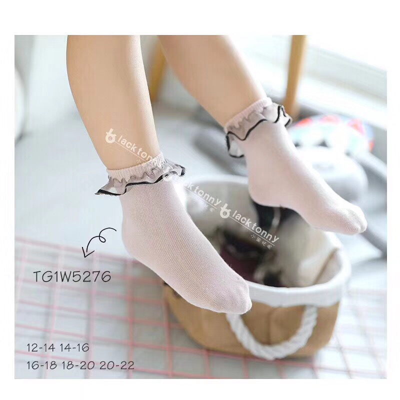 2018 màu đen tony Tony cô gái vớ ren thời trang vớ hoang dã tất nữ mùa thu và mùa đông cotton không xương tất bàn cho bé