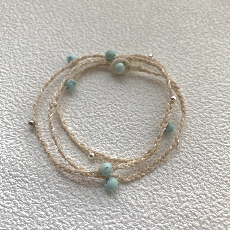 Original Natural Turquoise Multi-Circle Bracelet and Clavicle Chain Necklace Original Natural Turquoise Multi-Circle Bracelet and Clavicle Chain Necklace