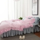 Chất liệu cotton cotton Bắc Âu dày dạt giặt công chúa váy ngủ gió màu rắn bốn mảnh đặt 1,5m1,8m bộ đồ giường