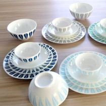 Nordic creative lotus series ceramic bone china plate Western plate snack plate snack plate steak flat plate soup bowl rice bowl