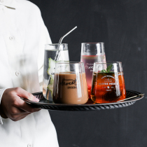 Romantic breeze ins Wind Nordic heat-resistant glass water Cup home milk juice cup beverage cup Mousse Cup