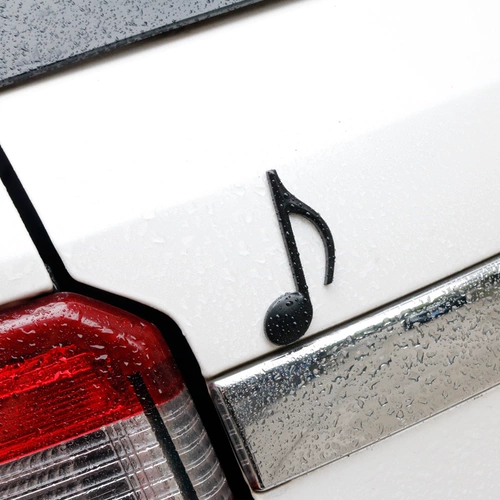 Плетеная автомобильная наклейка машины персонализированная творческая модификация музыкальный символ металлический автомобиль маркер маркер автомобиль дверной маркер задний хвост украшения