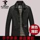 海宁啄木鸟秋冬装绵羊皮男士皮衣中青年加厚真皮夹克休闲加棉外套
