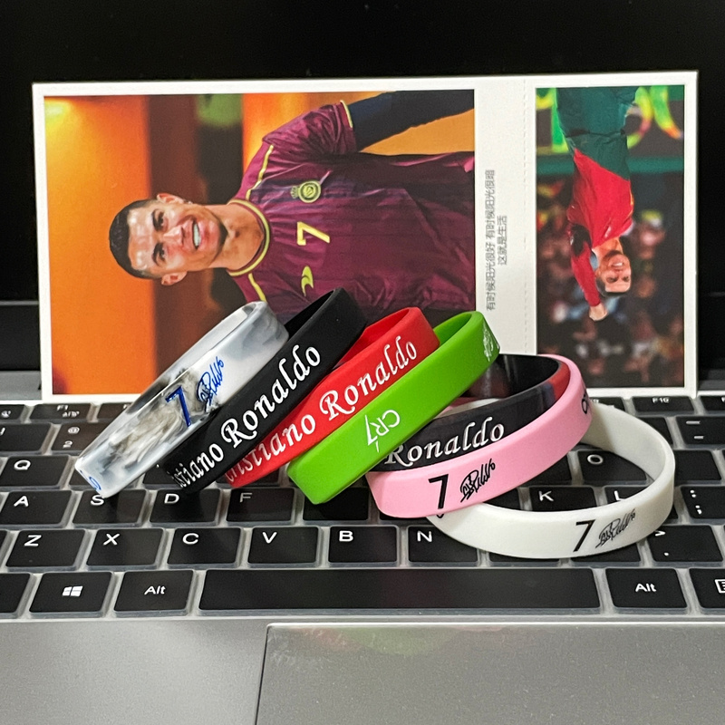 Football Star Real Madrid Juventus Cristiano Ronaldo Sports Luminous Bracelet Silicone Wristband Adjustable