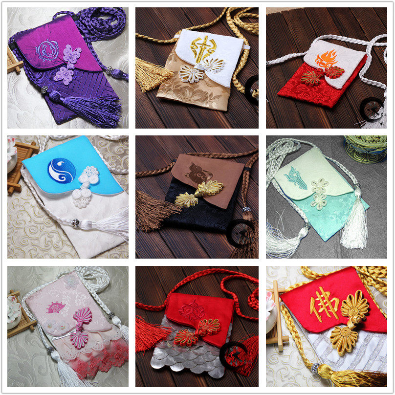 Sword Net 3 Sword Three Weeks Side Full Door Pie Logo Mobile Phone Bag Zero Wallet Handbag with sword-Man Love Emotional Edge