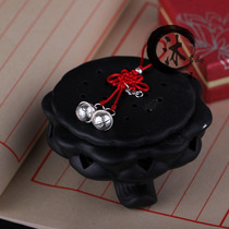 Sword Net 3 Sword 3 Perimeter Seven Sunset Silver Hearts Bell Pure Silver Concentric Bell Pendant Mobile Phone Chain Sword-Man Love Affair 3