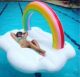 Water Inflatable Rainbow Cloud Float for Adults, Large Enough for 4 People, Rainbow Float Arch, Floating Mat, Inflatable Floating Bed